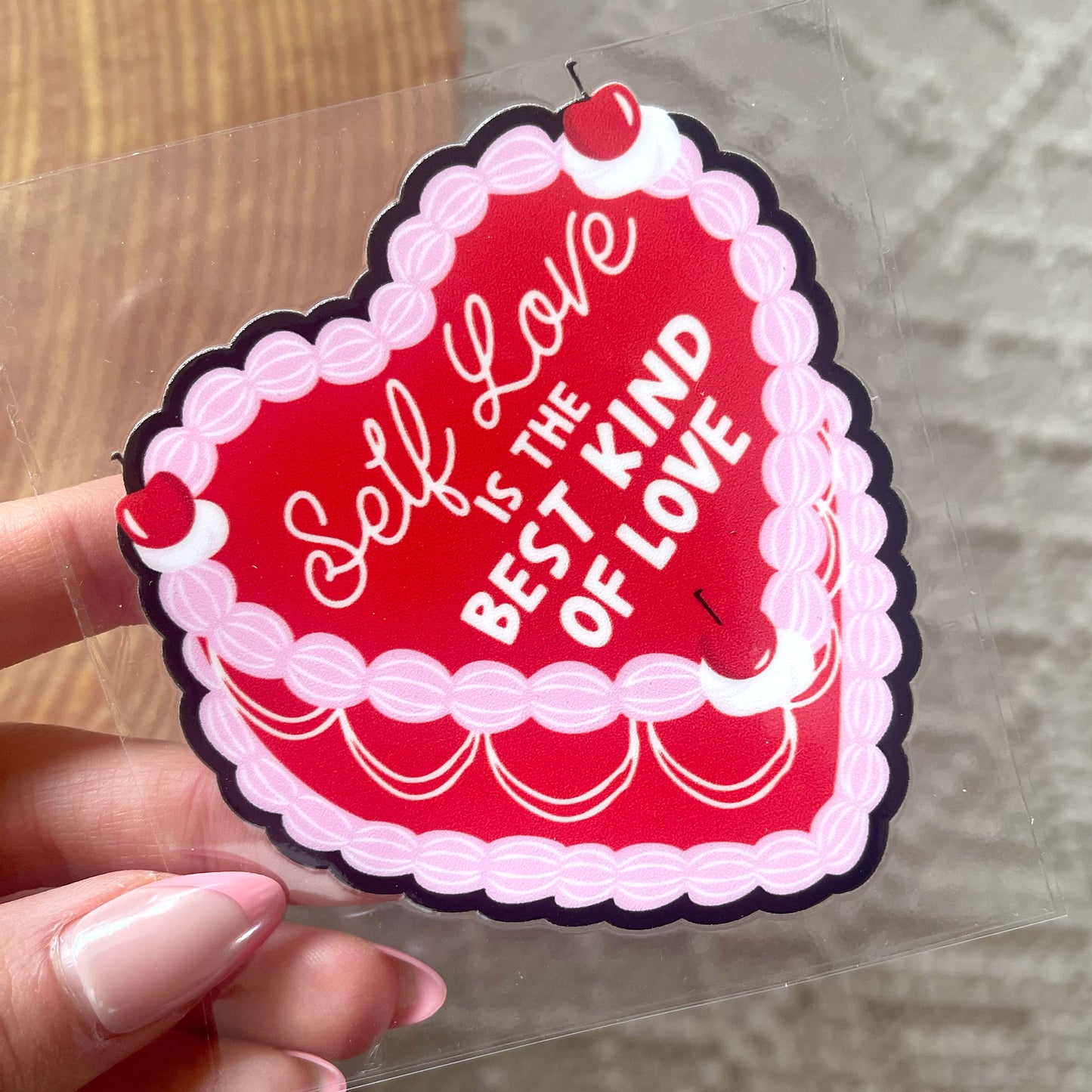 UV DTF Transfer | Self-Love Cake