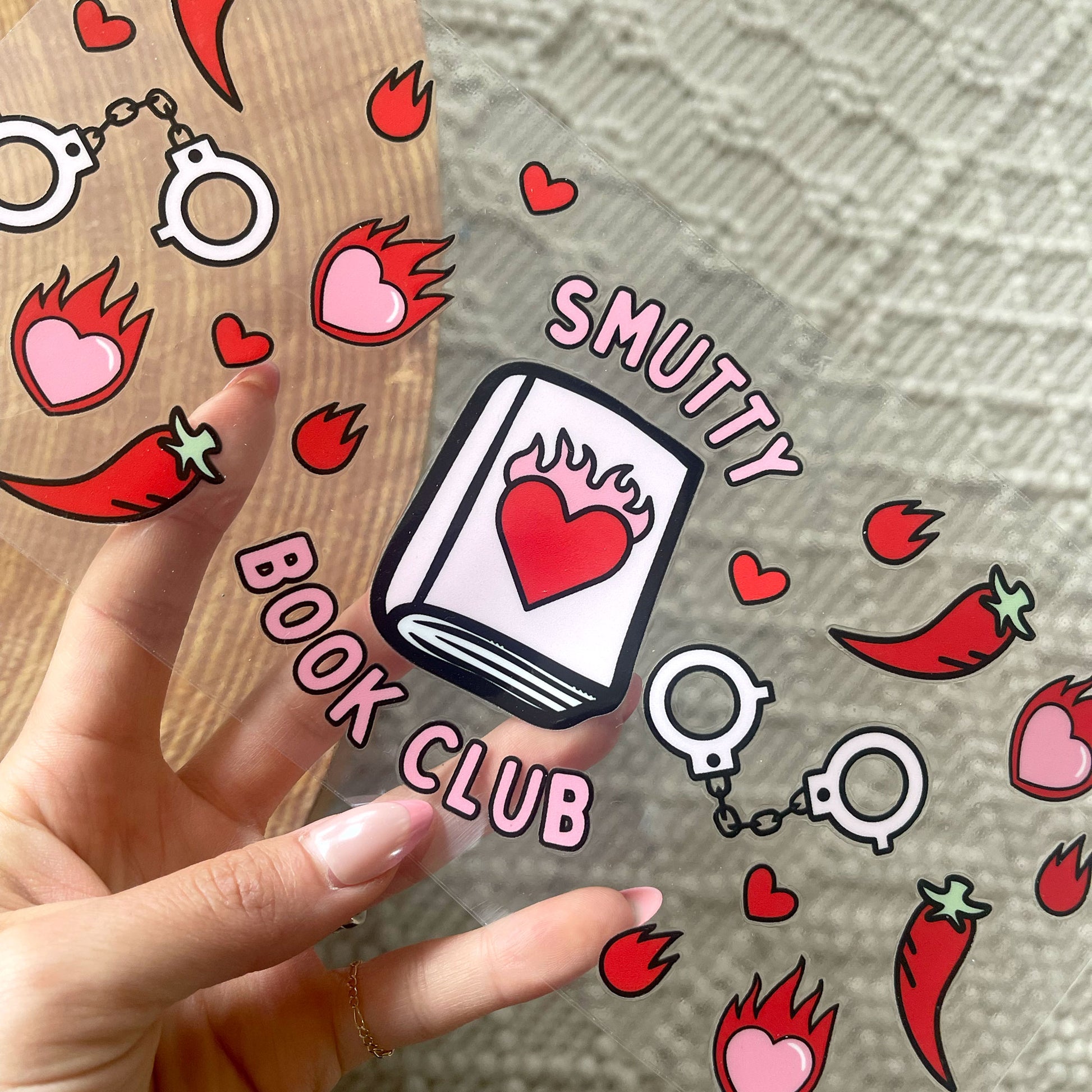 16oz Cup UV DTF Decal | Smutty Book Club
