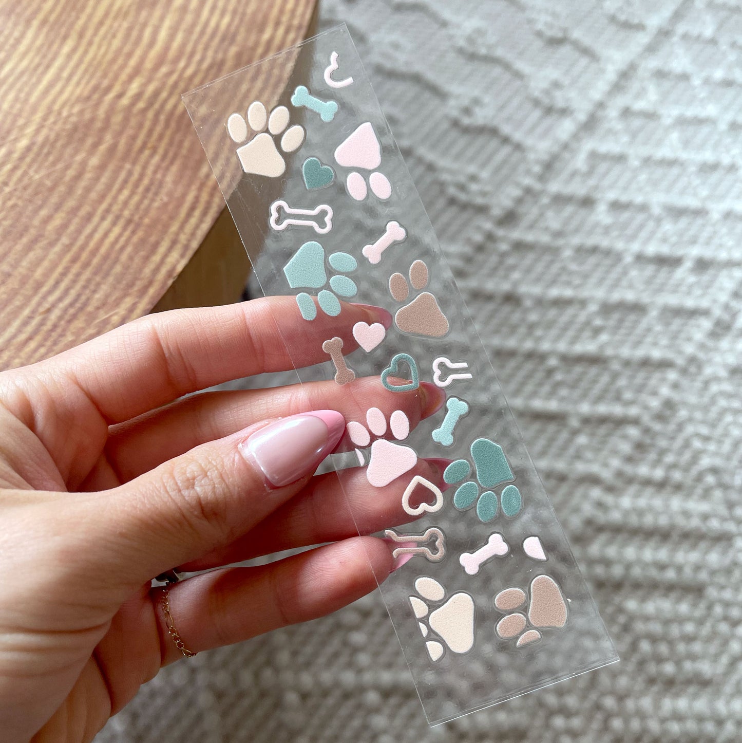 Bookmark UV DTF Decal | Dog Paws