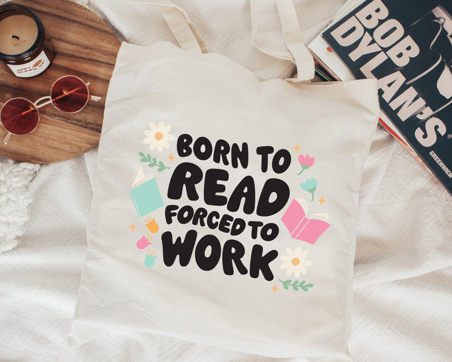 FREE Born To Read Forced To Work SVG | Book Lover SVG
