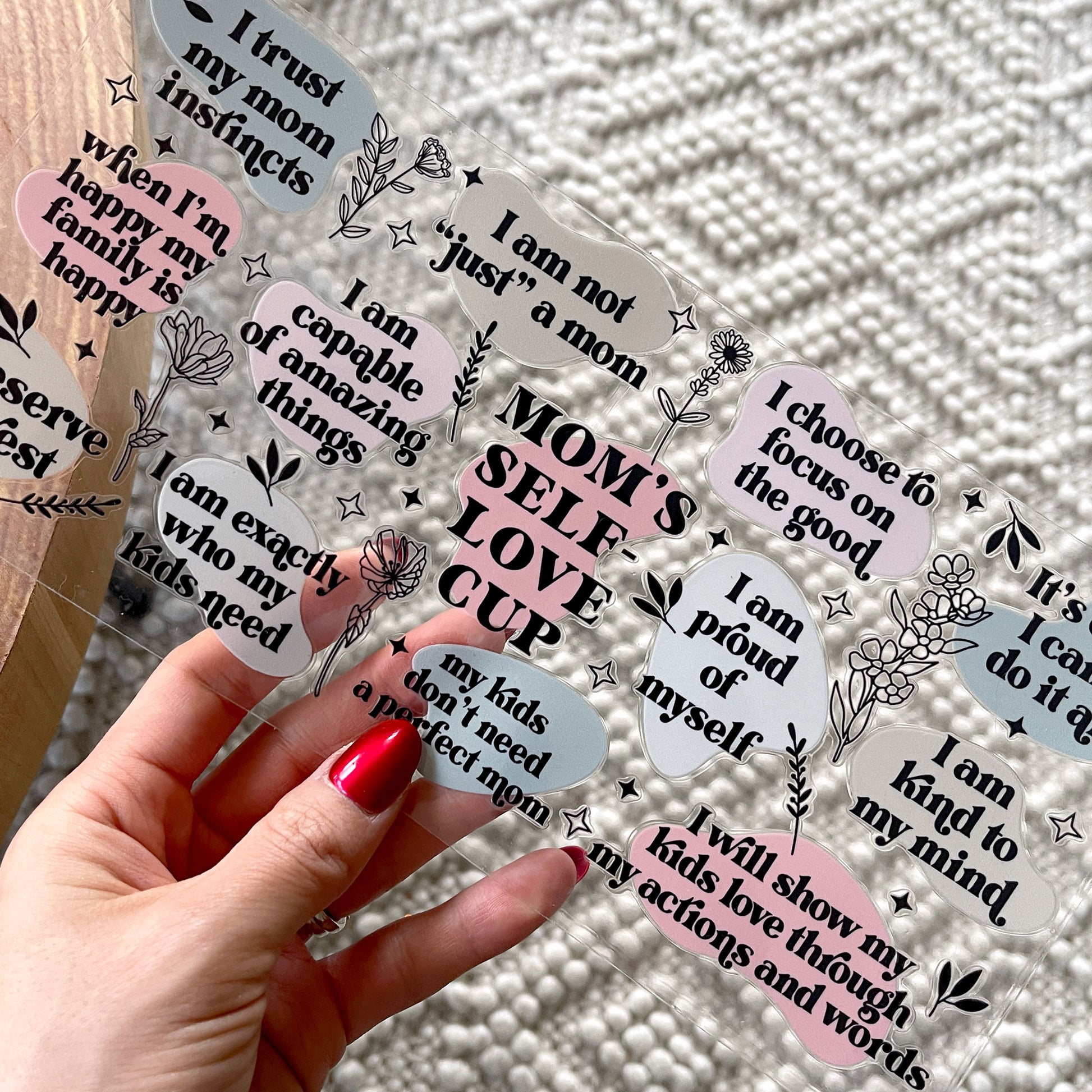 16oz Cup UV DTF Decal | Mom Life Affirmation