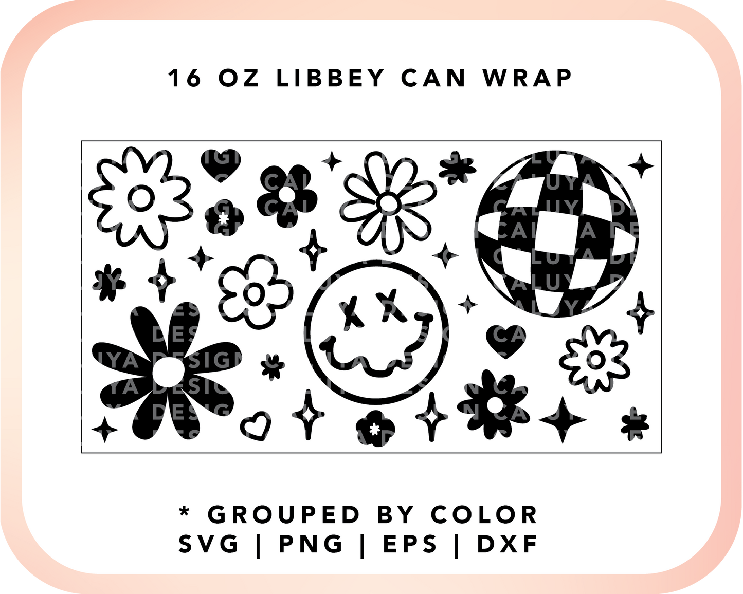 20oz Libbey Can Cup Wrap | Y2K Vibes