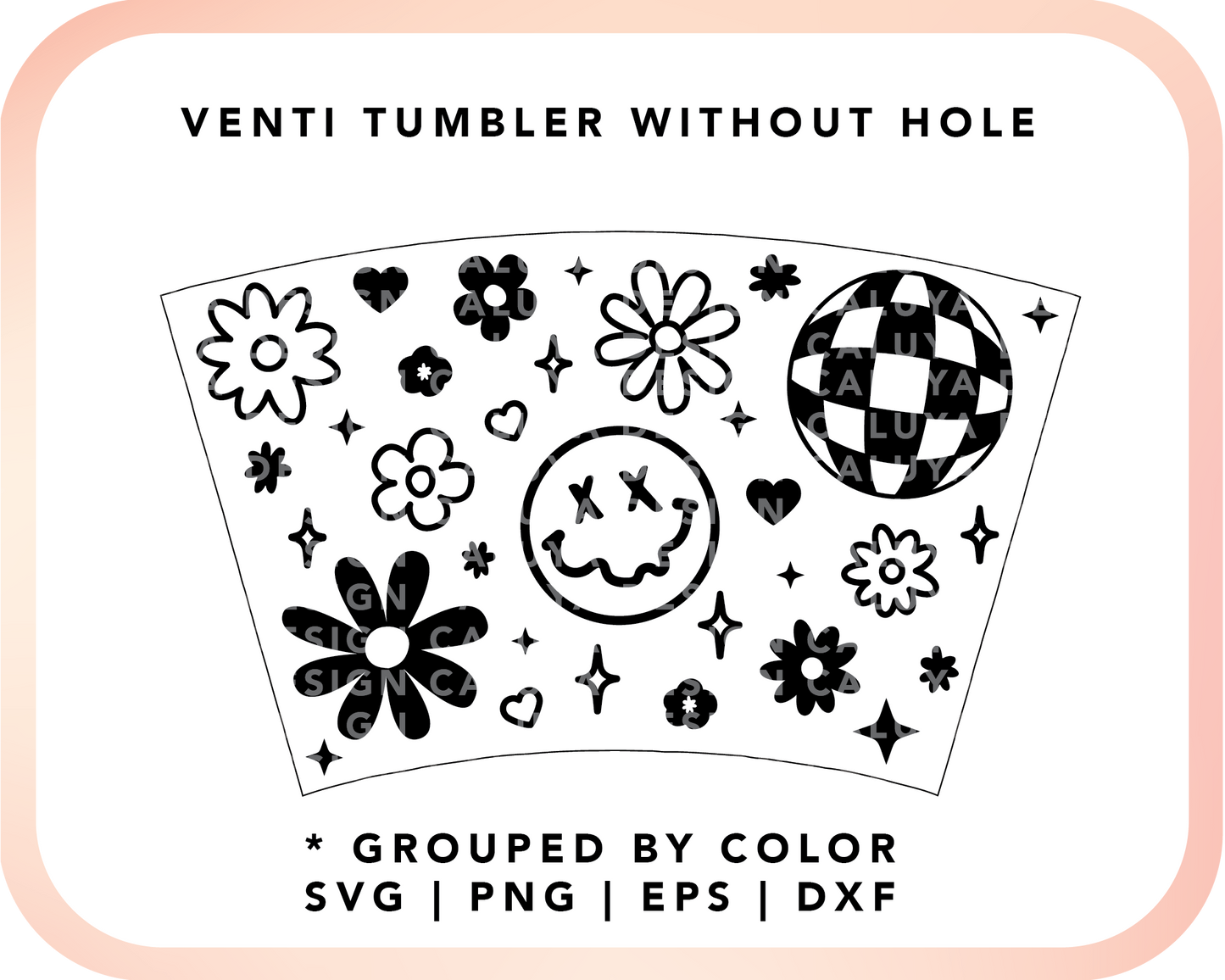 No Logo Venti Cup Wrap SVG | Y2K Vibes