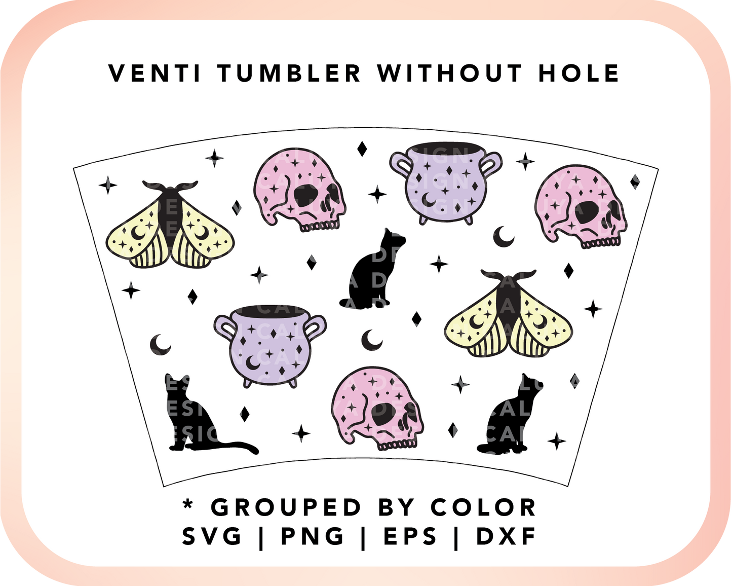 No Logo Venti Cup Wrap SVG | Mystic Halloween