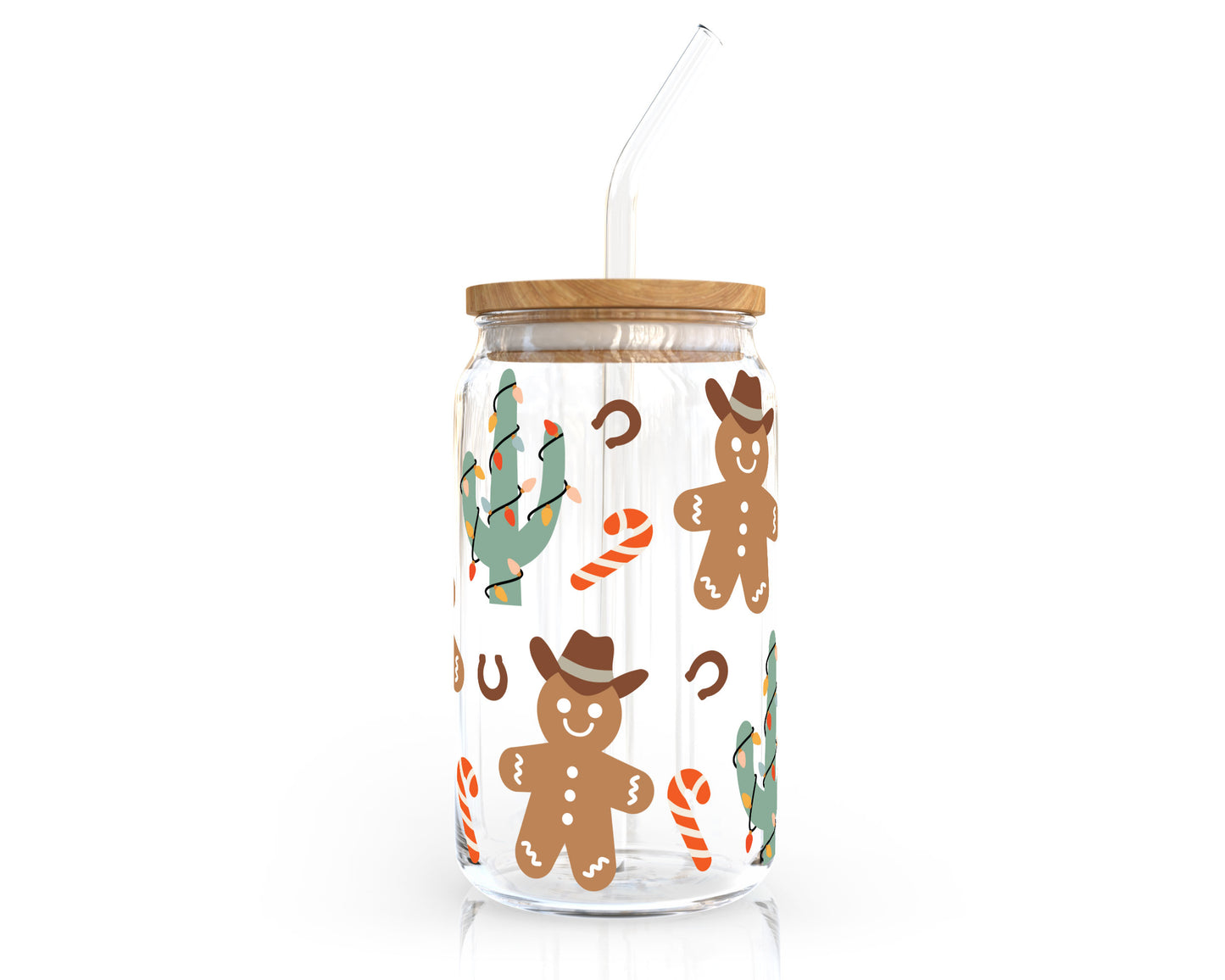 16oz Libbey Can Cup Wrap | Western Howdy Holiday SVG