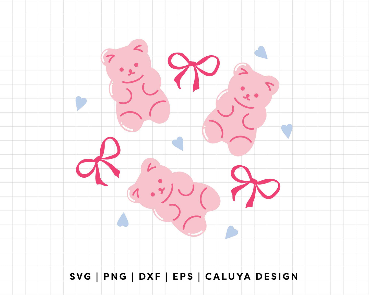 FREE Coquette Gummy Bear SVG | Coquette Bow SVG