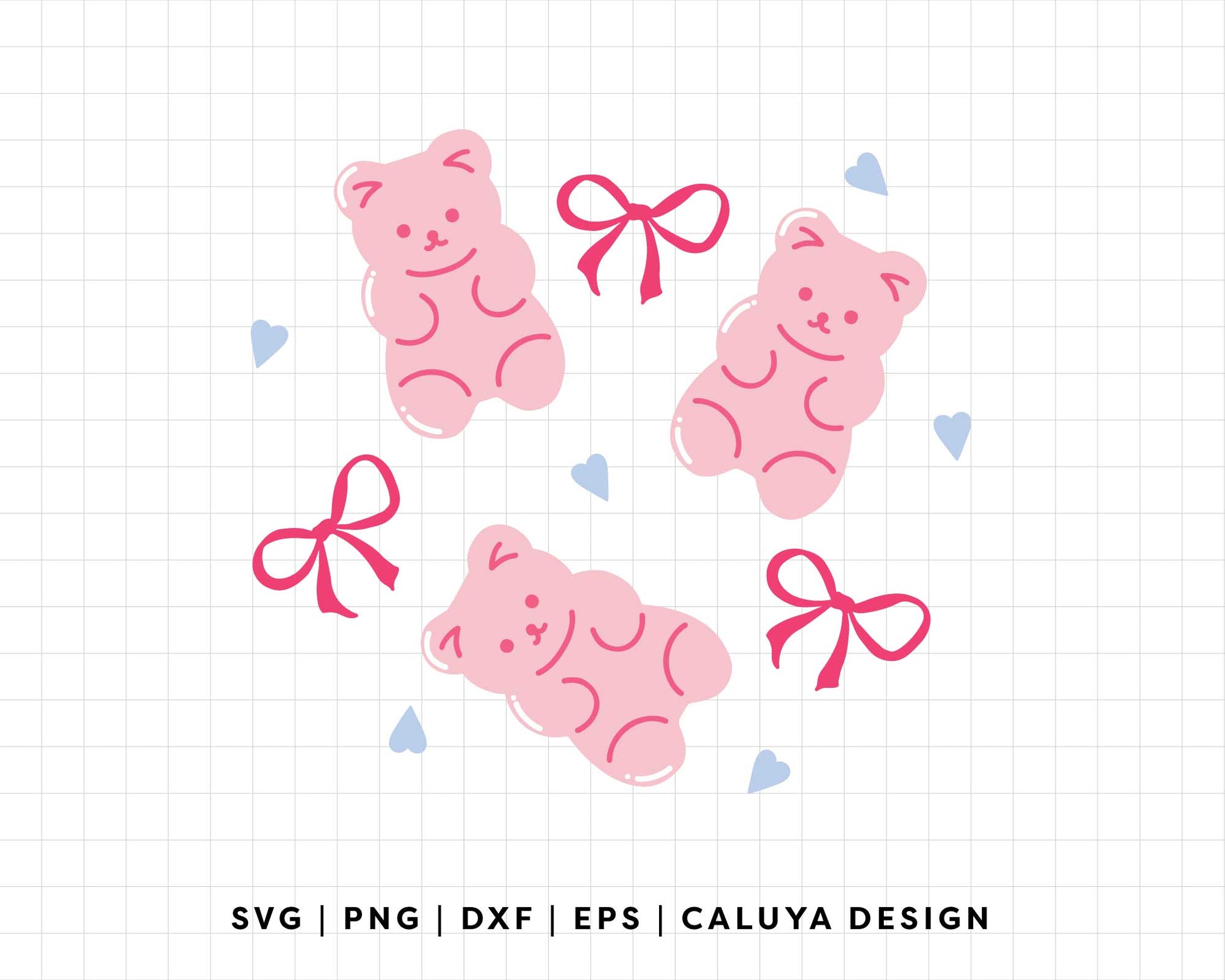 FREE Coquette Gummy Bear SVG | Coquette Bow SVG