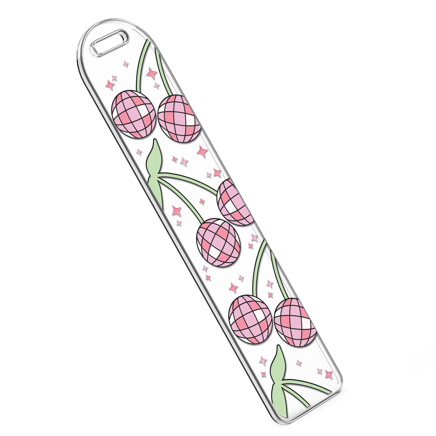 Bookmark UV DTF Decal | Disco Ball Cherry