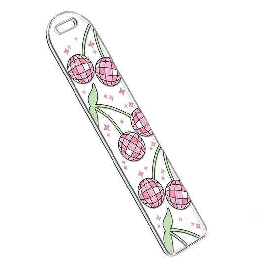 Bookmark UV DTF Decal | Disco Ball Cherry