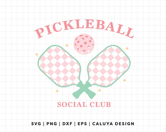 FREE Pickleball Social Club SVG | Pickleball Shirt SVG