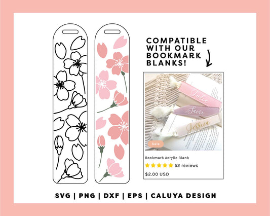 Bookmark Template SVG | Sakura SVG | Cherry Blossom SVG