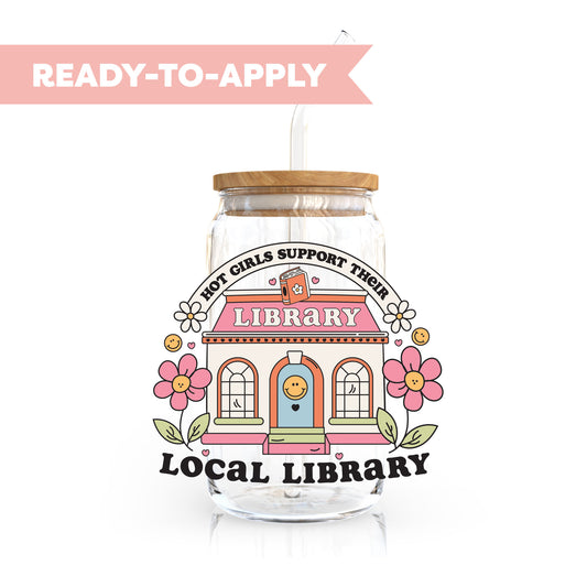 UV DTF Transfer | Hot Girls Support Their Local Library