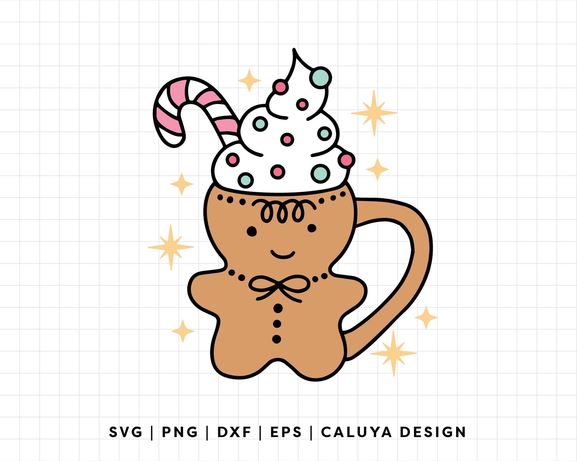 FREE Gingerbread Man Mug SVG | Cute Christmas SVG