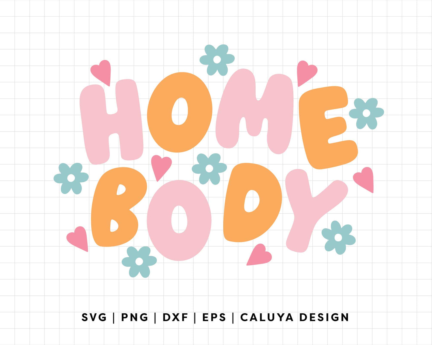 FREE Homebody SVG | Retro Text SVG