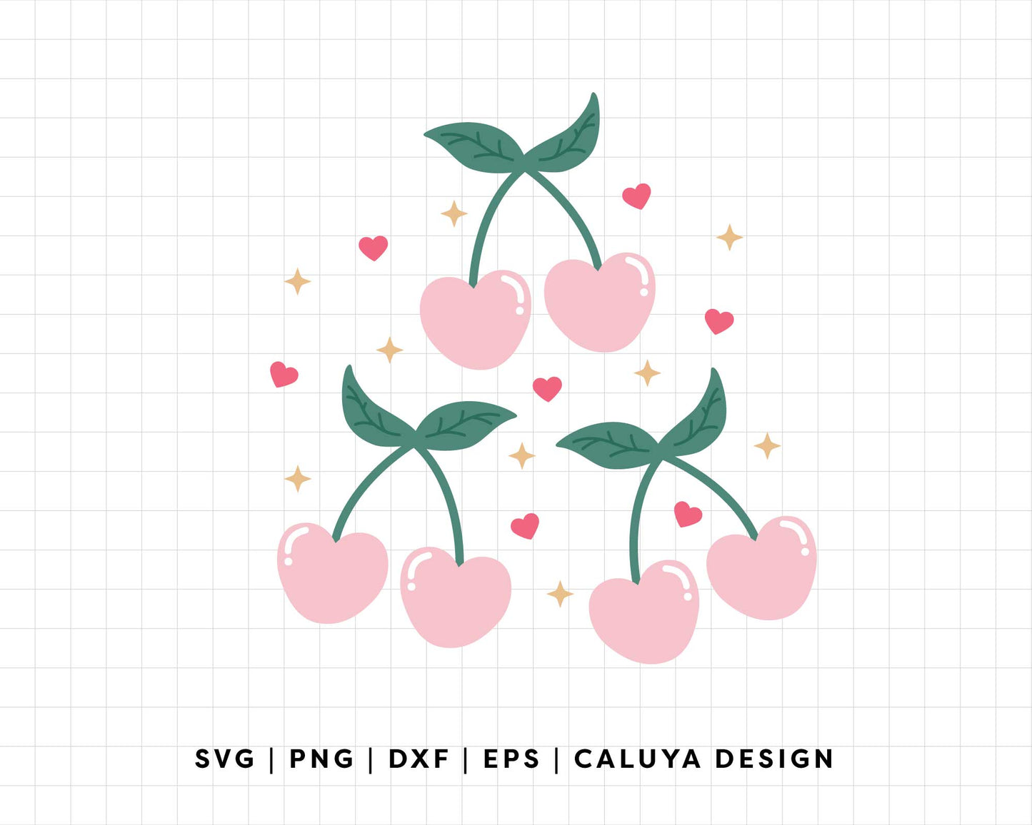 FREE Heart Cherry SVG | Valentines Day SVG