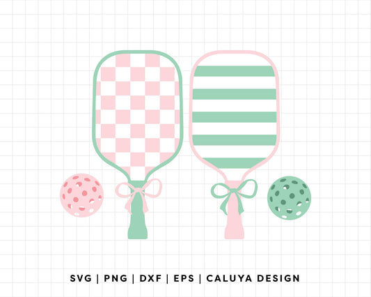 FREE Pickleball Clipart SVG | Trendy Sport SVG