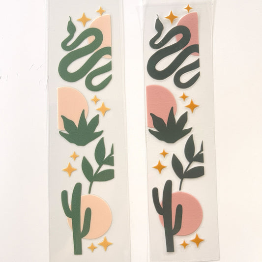 OOPSIES UV DTF | Boho Desert Bookmark Decal