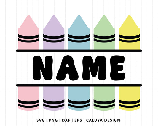 FREE Crayon Monogram SVG | Back To School SVG