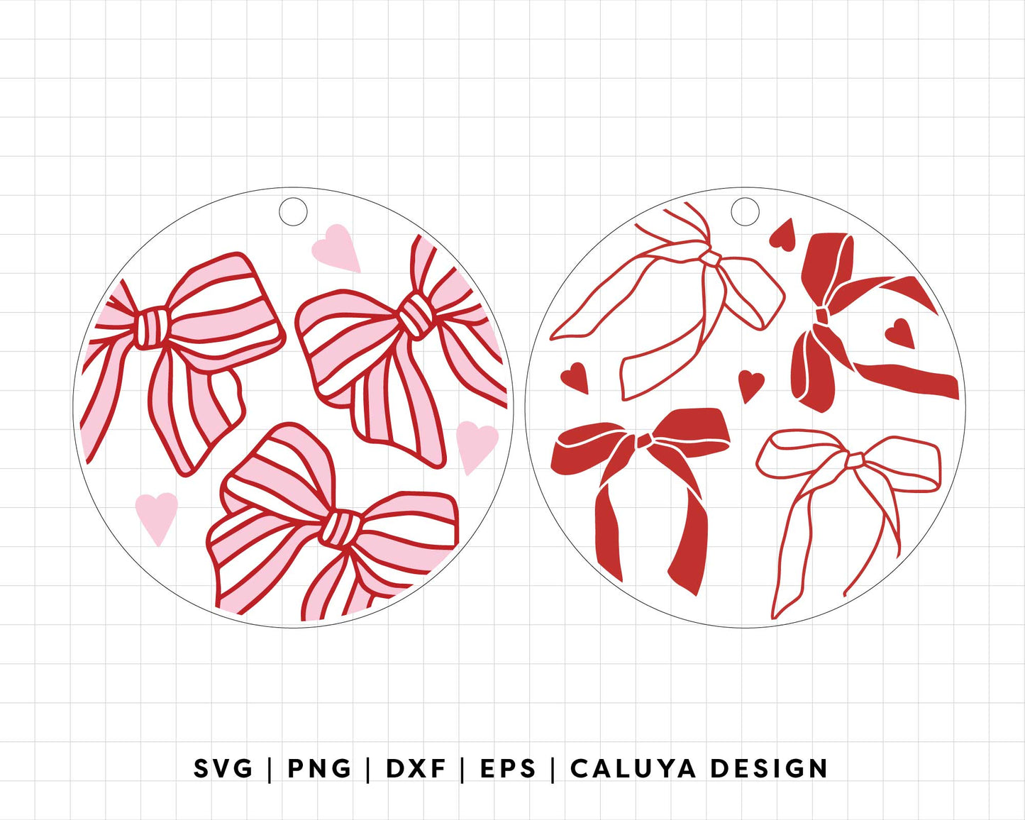 FREE Circle SVG | Coquette Bow SVG for Circle Acrylic