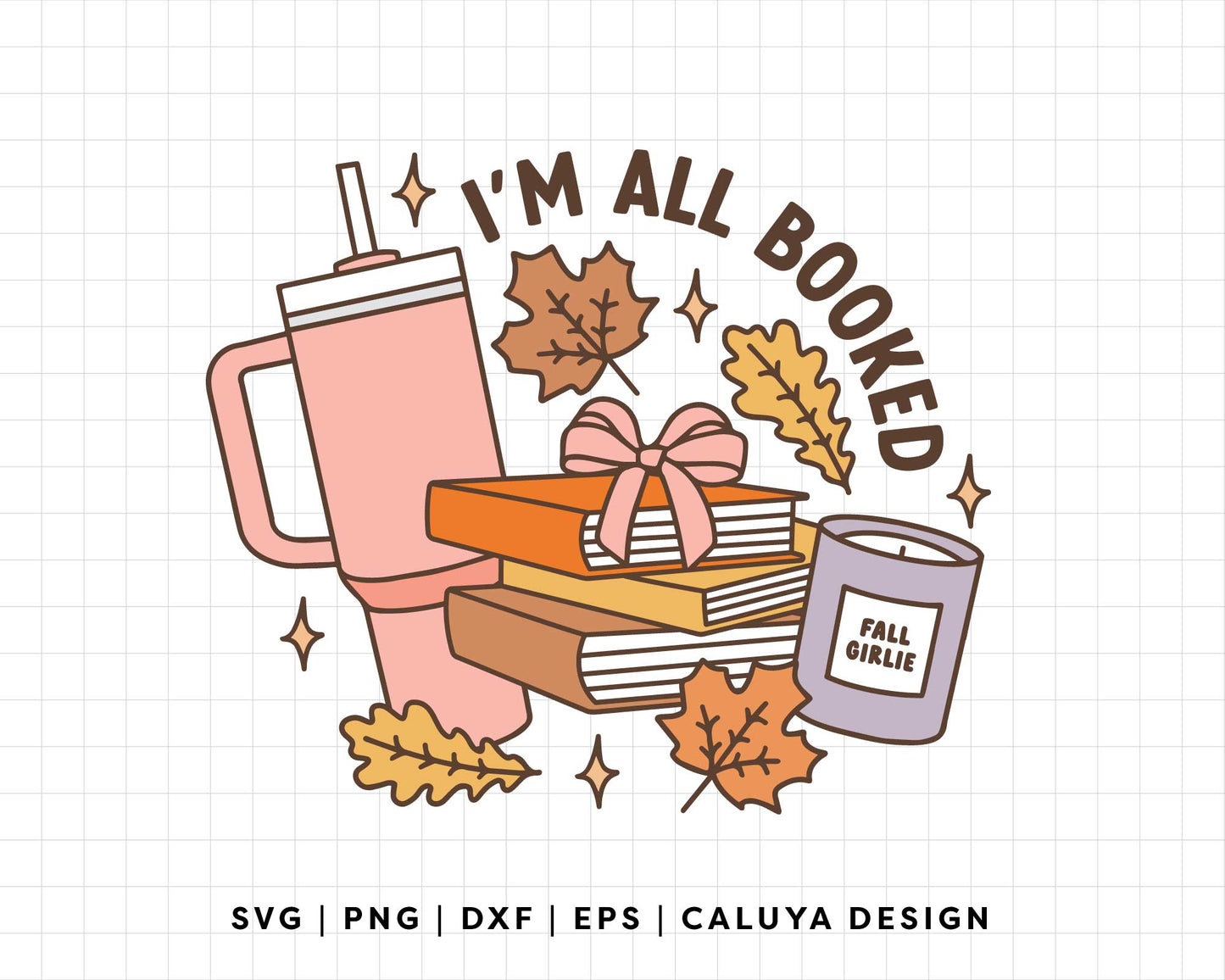 FREE I'm All Booked SVG | Fall Book SVG