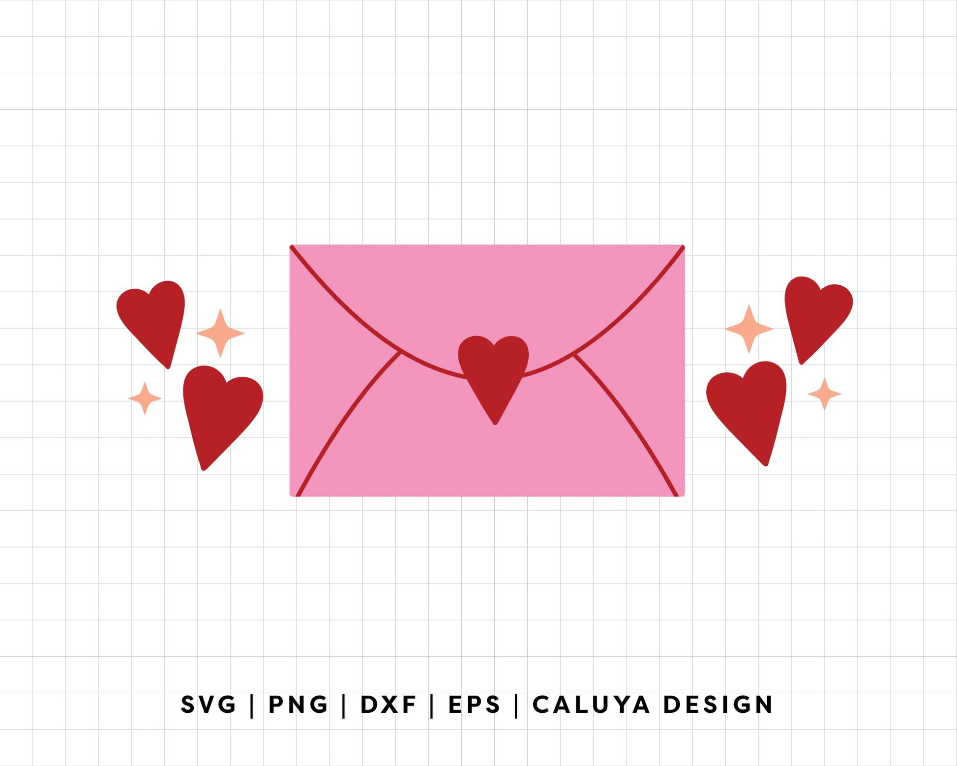 FREE Heart Envelope SVG | Heart SVG