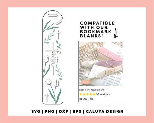 Bookmark Template SVG | Faith & Tulip SVG