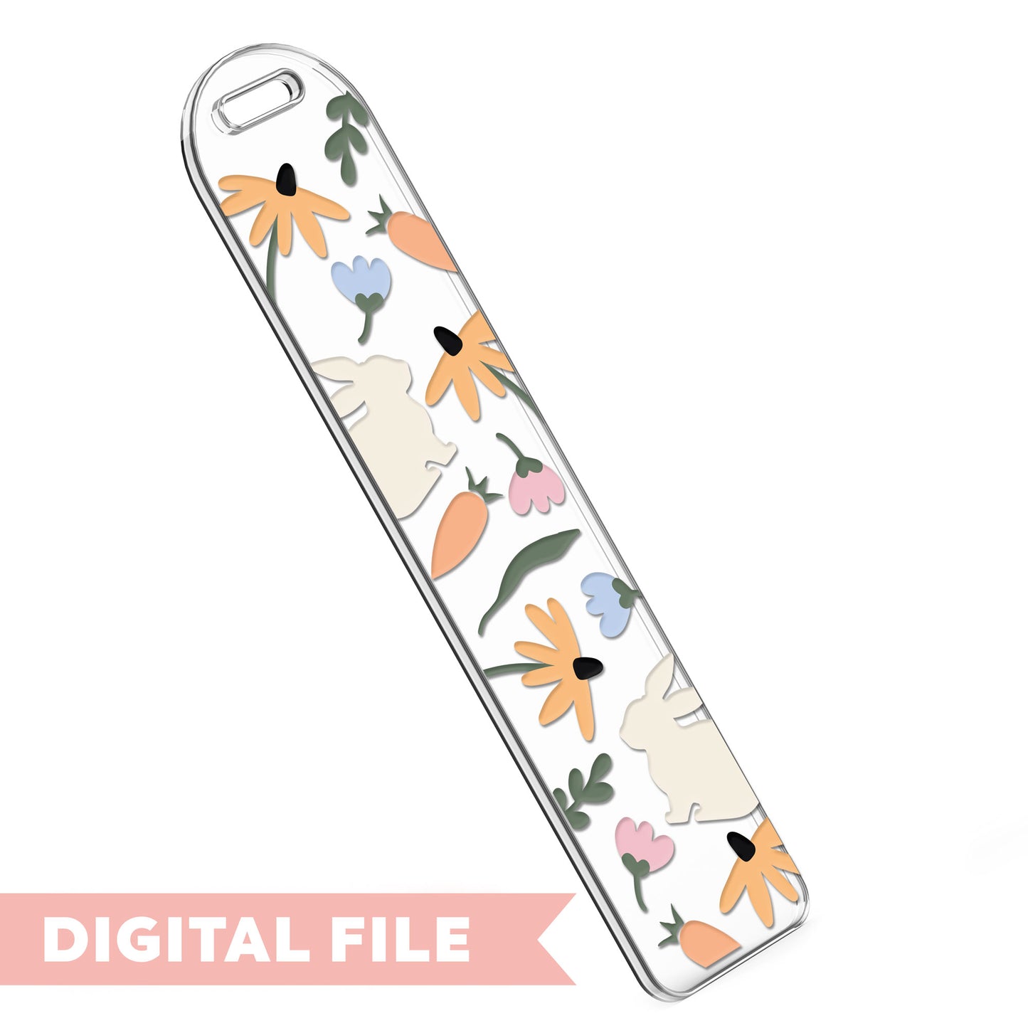 Bookmark Template SVG | Easter Garden SVG