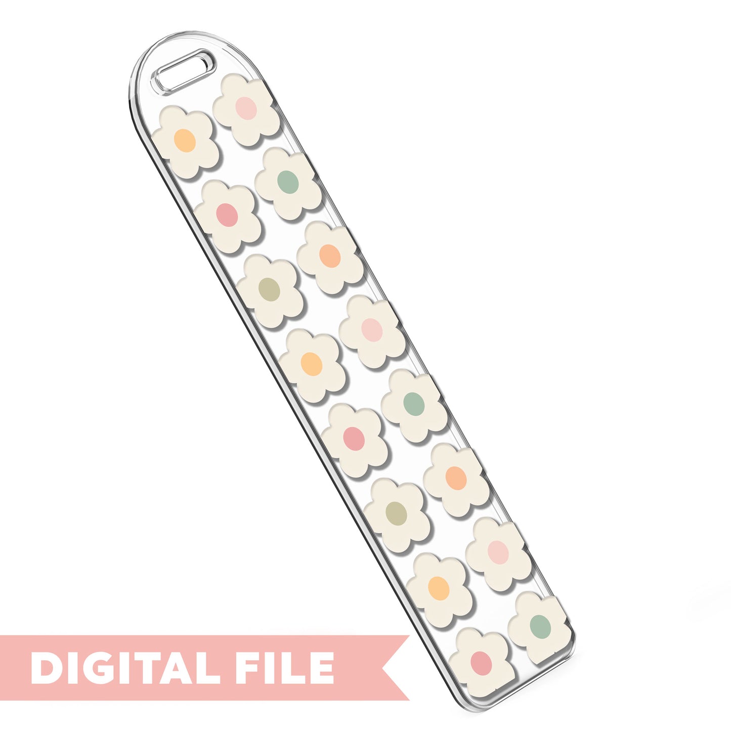 Bookmark Template SVG | Colorful Retro Daisy SVG