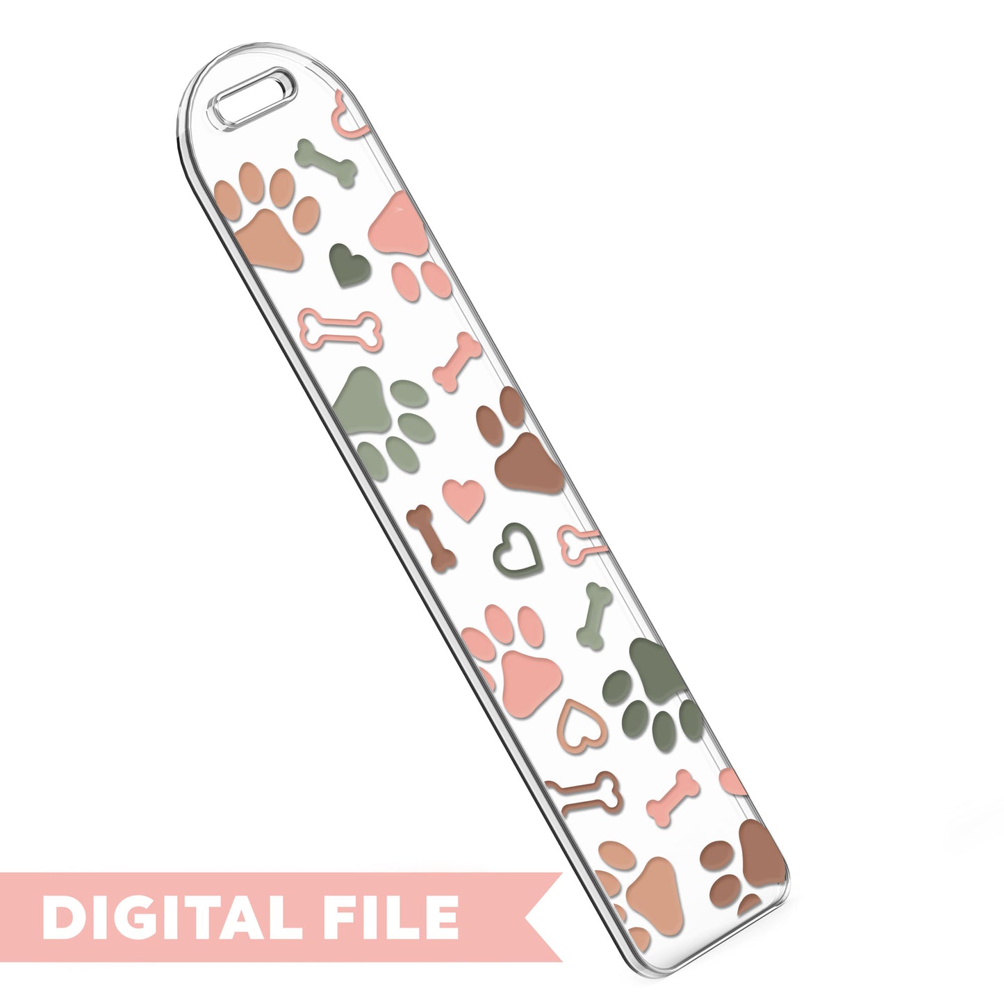 Bookmark Template SVG | Dog Paw SVG