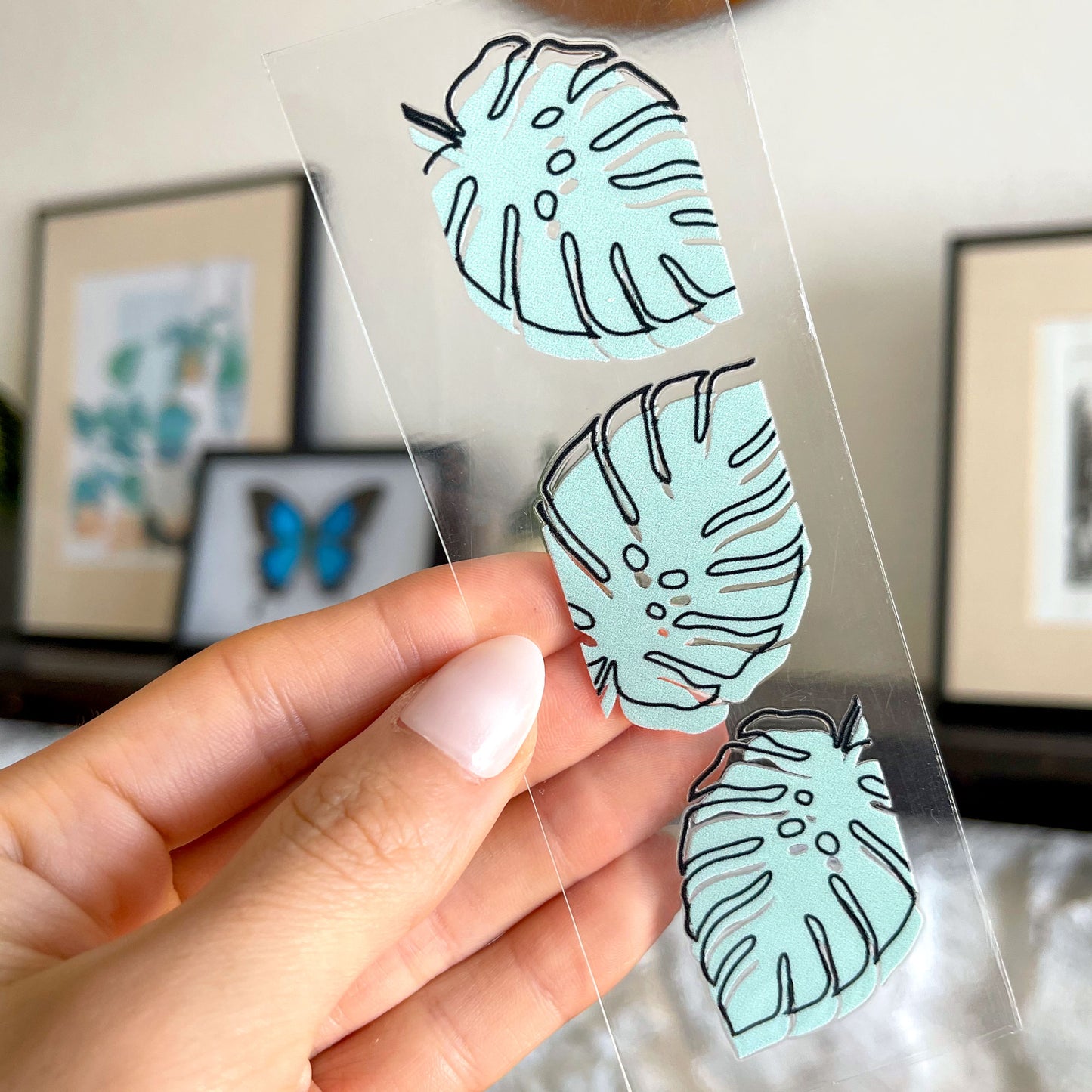 Bookmark UV DTF Decal | Classic Monstera | Easy DIY Bookmark Idea