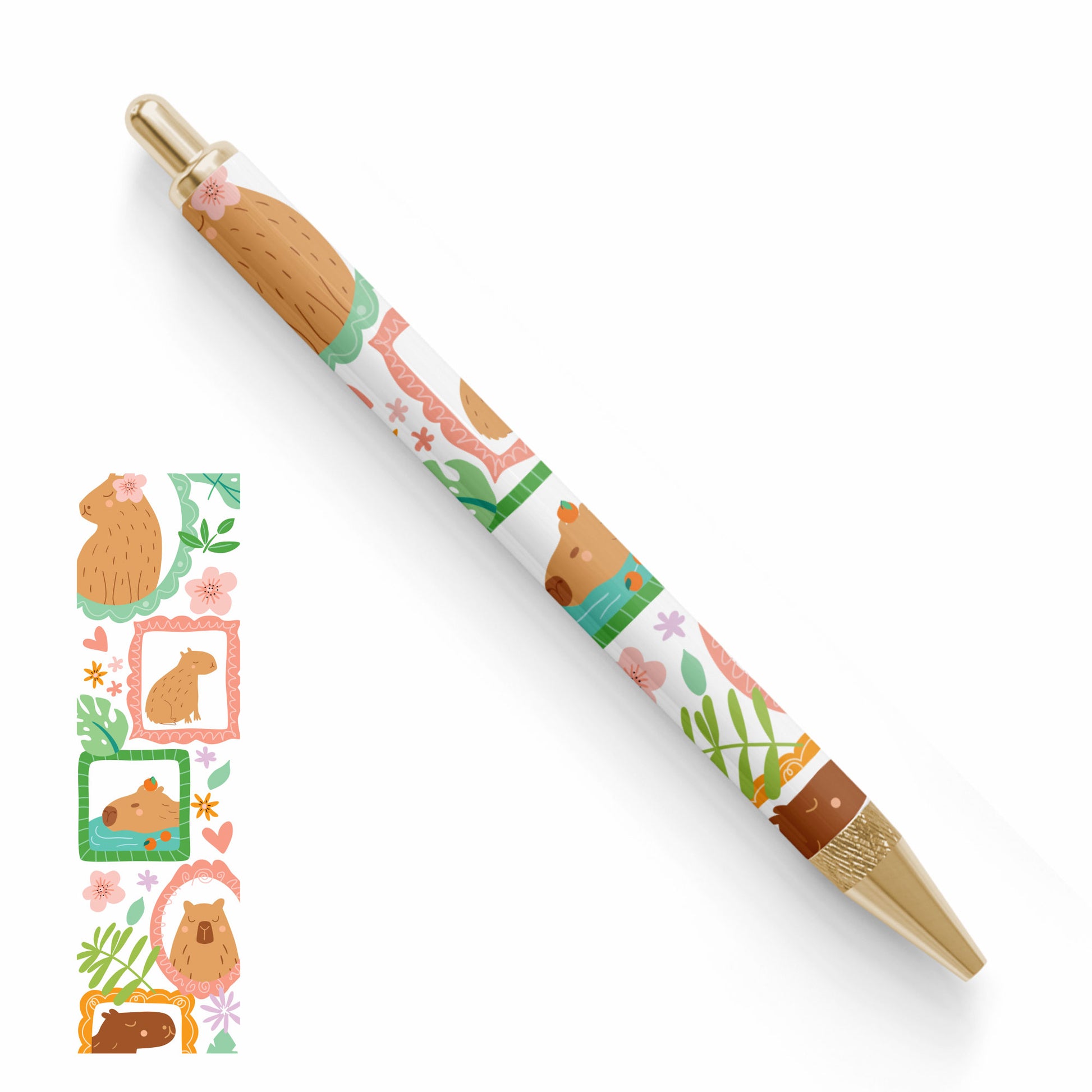 Pen UV DTF Wrap | Tropical Capybara