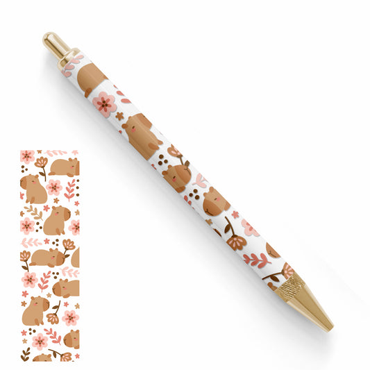 Pen UV DTF Wrap | Kawaii Capybara