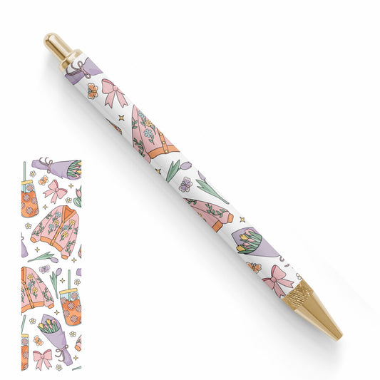 Pen UV DTF Wrap | Cozy Spring