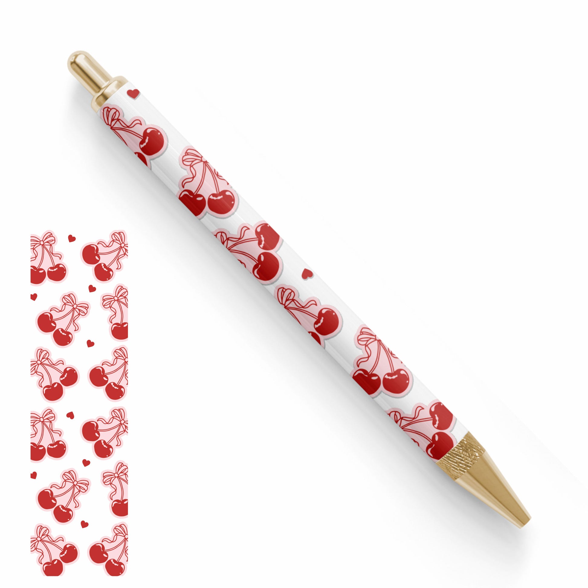 Pen UV DTF Wrap | Cherry Bow
