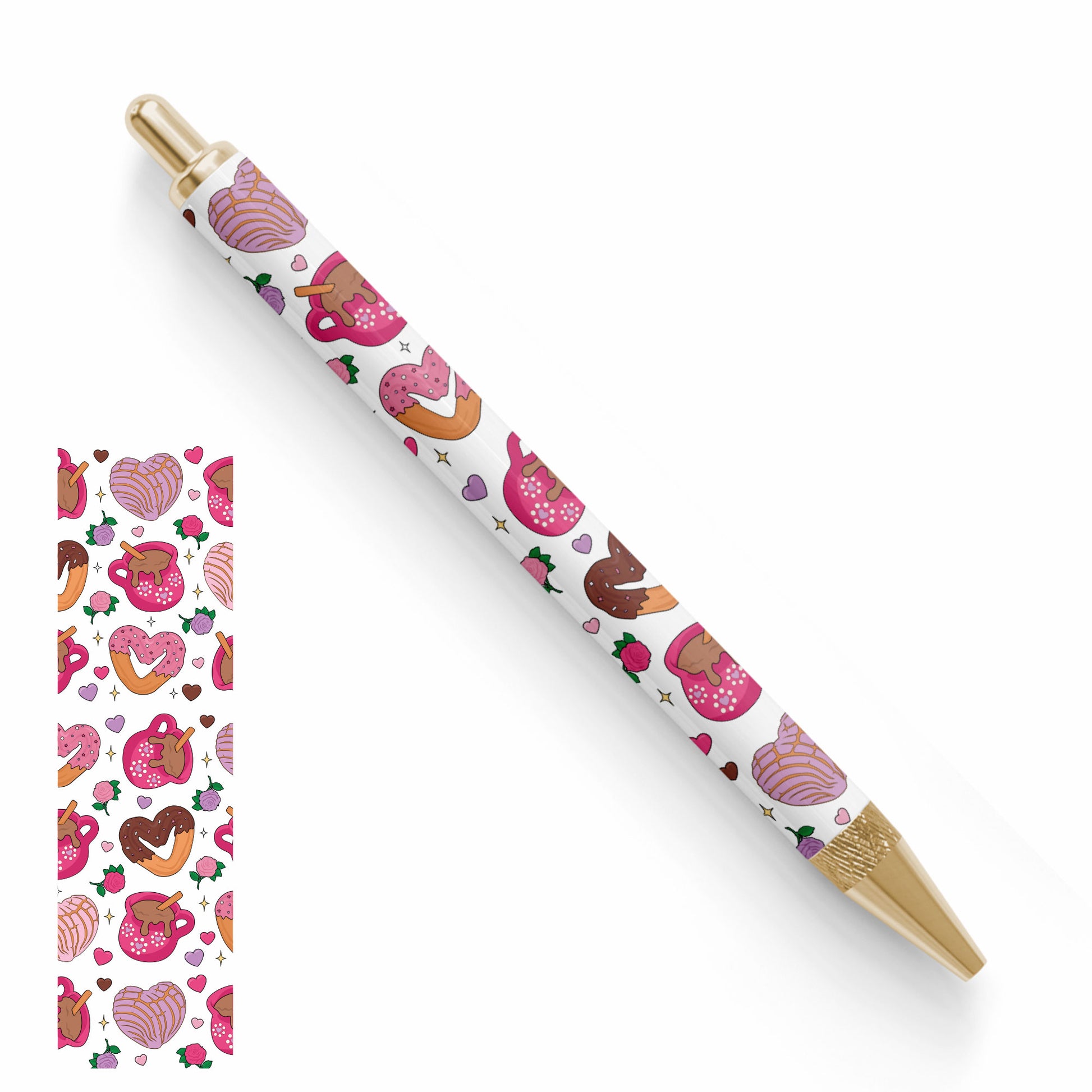 Pen UV DTF Wrap | Romantic Conchas
