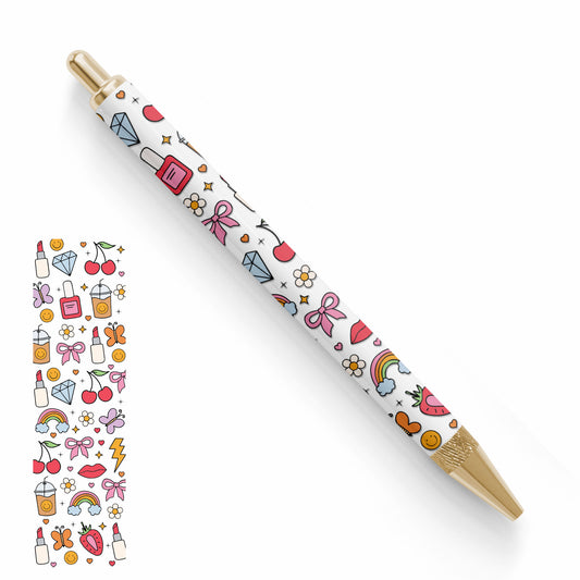 Pen UV DTF Wrap | Girly Vibes