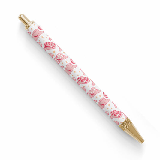 Pen UV DTF Wrap | Pink Cowgirl Hat