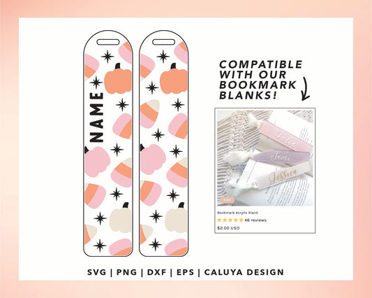 Bookmark Template SVG | Pumpkin SVG | Candy Corn SVG