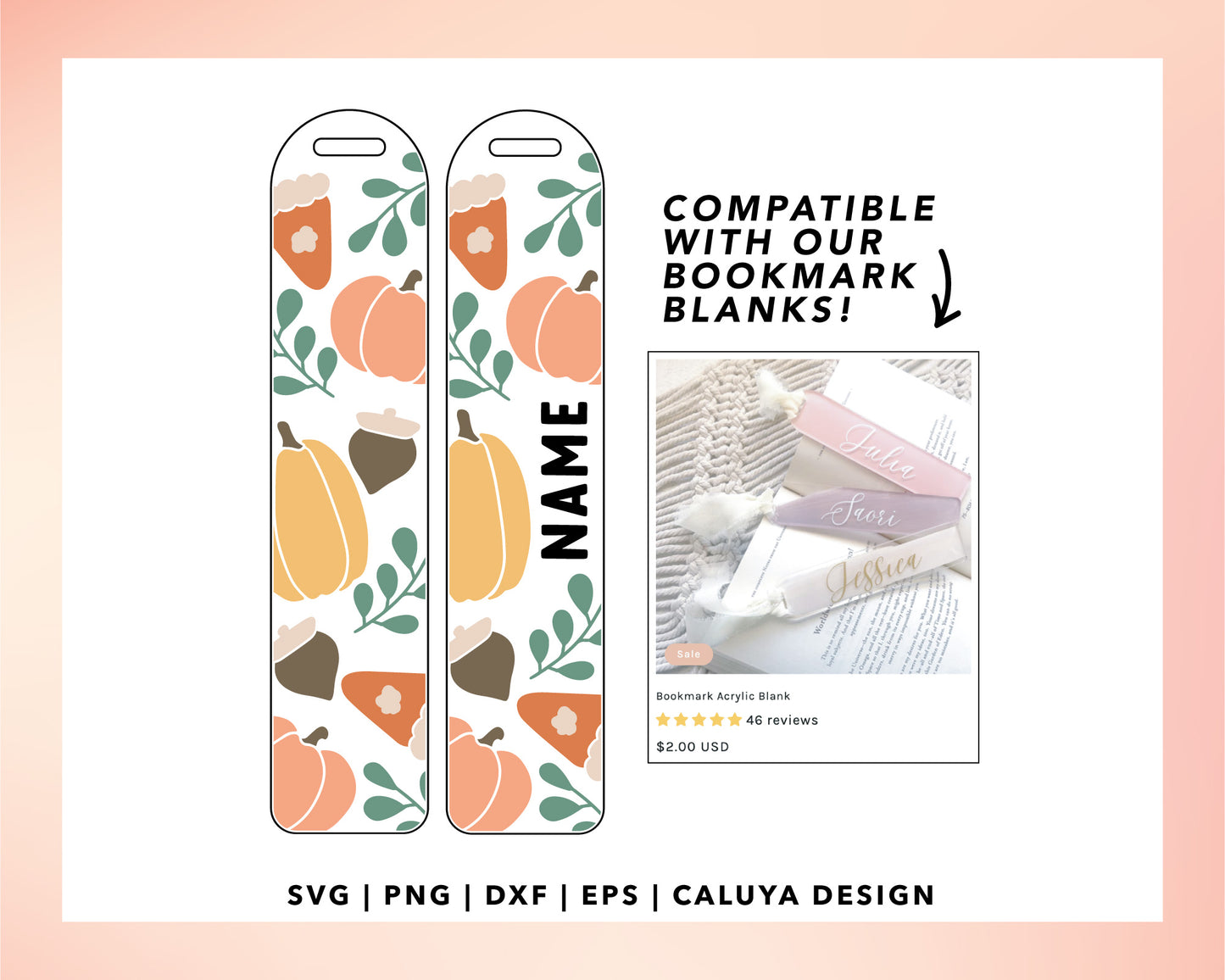 Bookmark SVG | Pumpkin Pie SVG