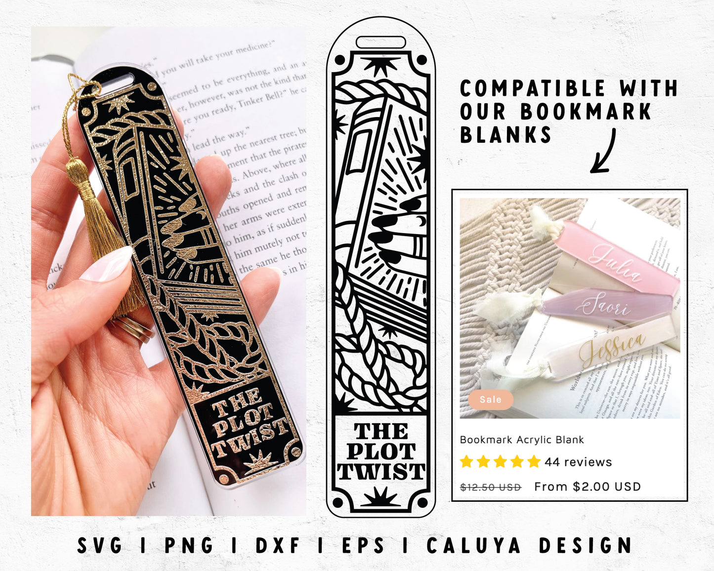 Bookmark Template SVG | The Plot Twist SVG
