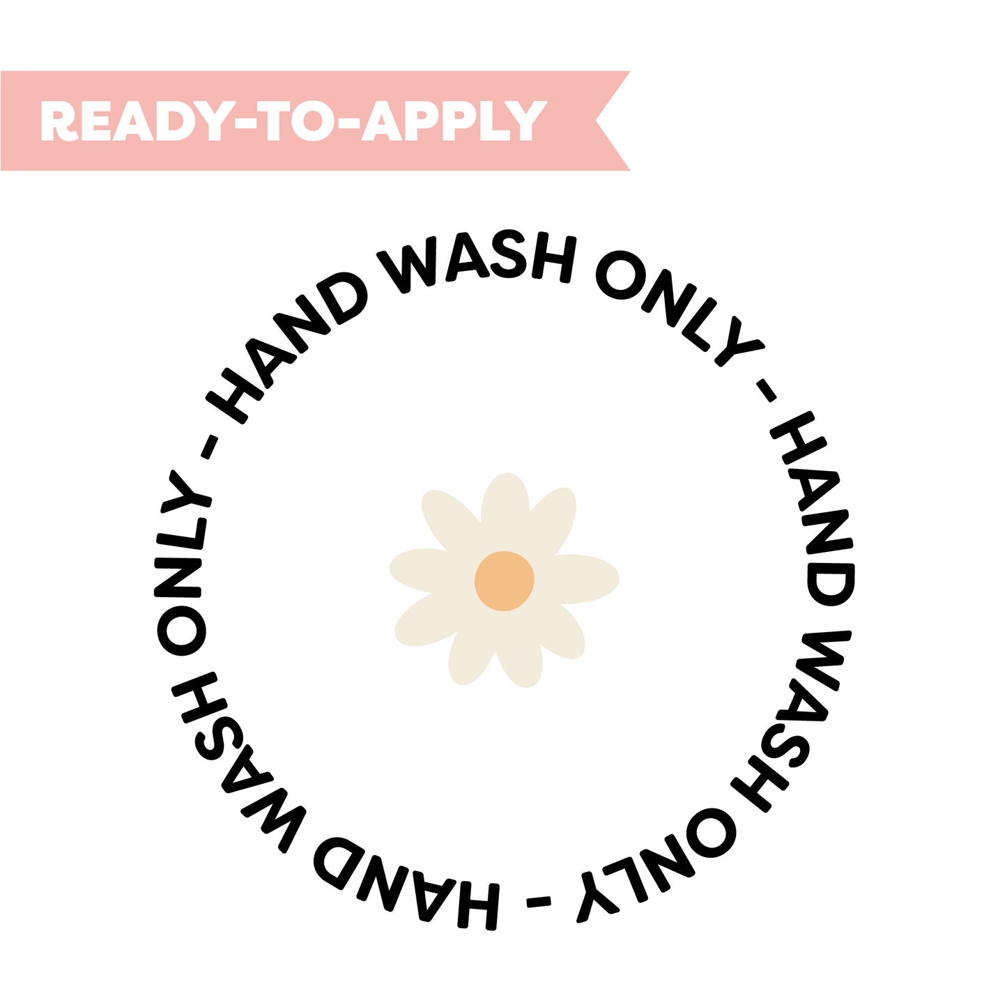UV DTF Transfer | Flower Cup Care Instruction
