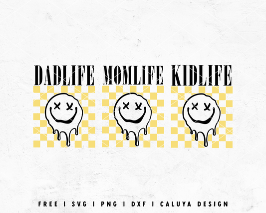 FREE Trendy Family SVG | Mom Life SVG | Dad Life SVG Cut File for Cricut, Cameo Silhouette | Free SVG Cut File