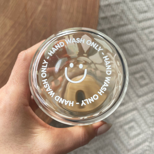 UV DTF Transfer | Happy Face Cup Care Instruction