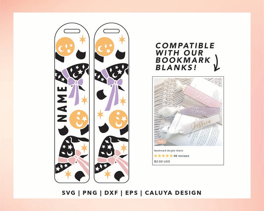 Bookmark Template SVG | Witch Hat SVG