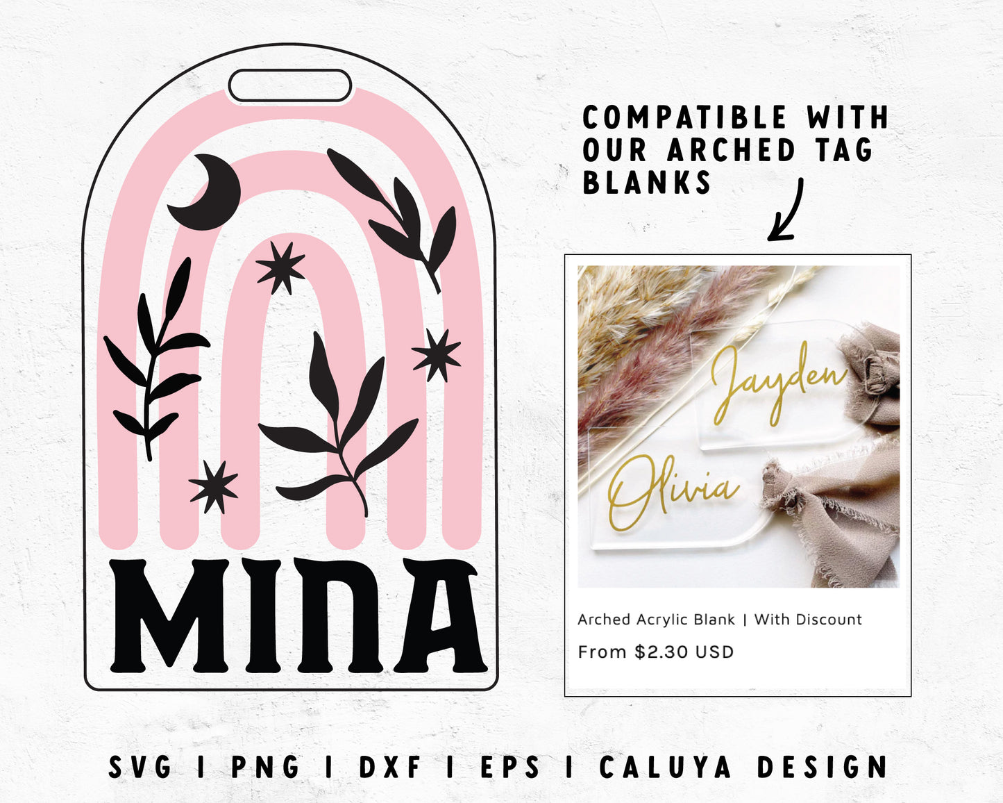 FREE Arched Blank Template SVG | Boho Rainbow SVG