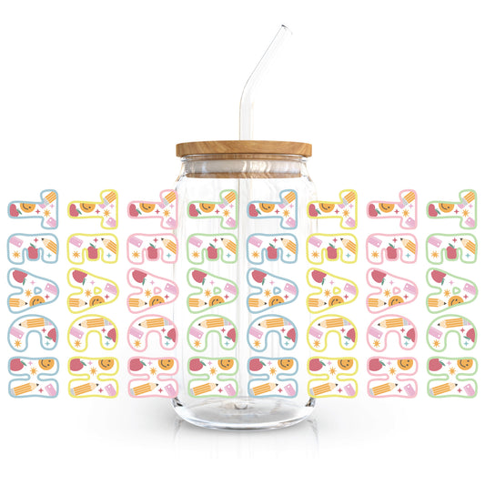 16oz Cup UV DTF Decal | Retro Teach