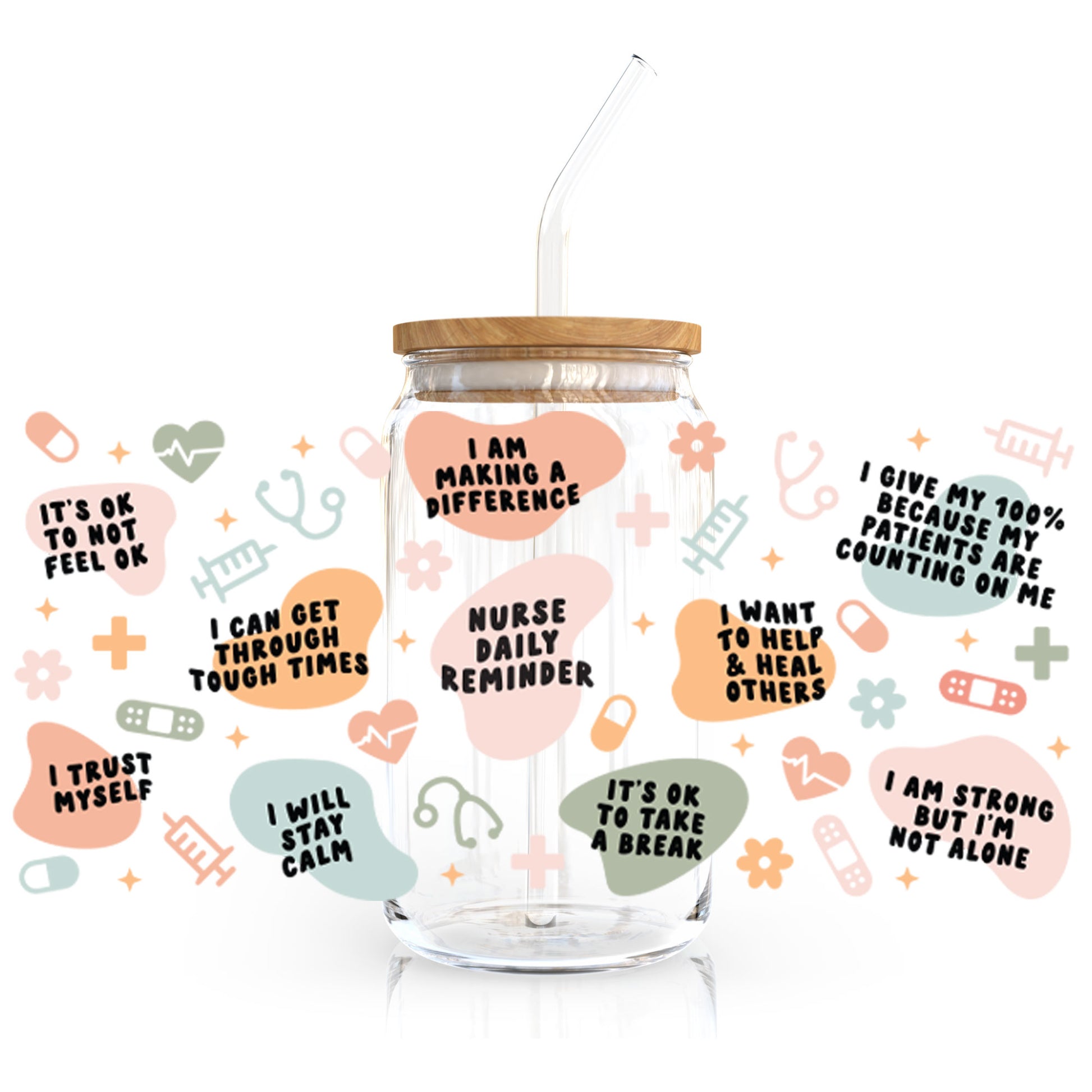 16oz Cup UV DTF Decal | Nurse Affirmation