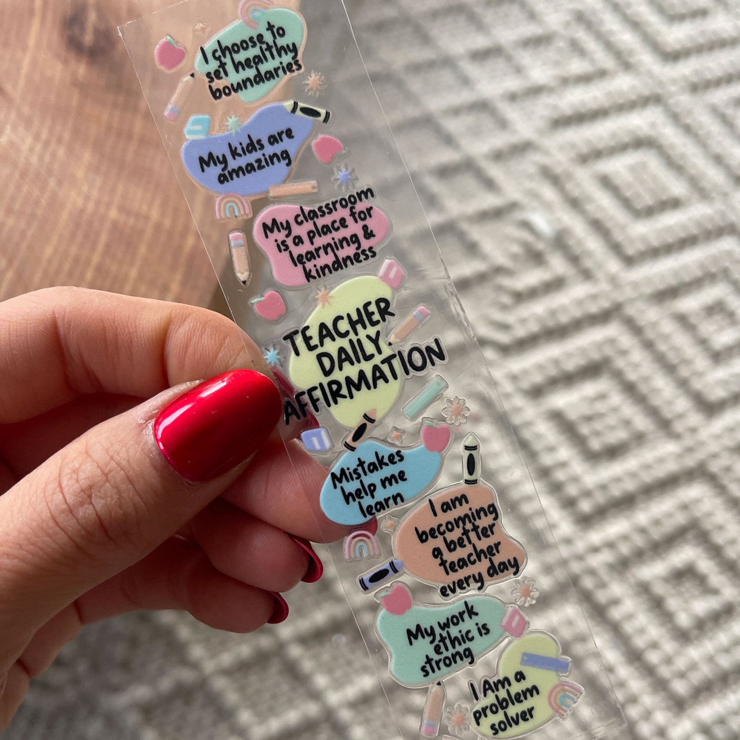 Bookmark UV DTF Decal | Teacher Affirmation