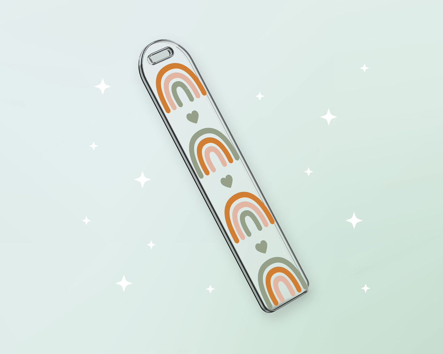 Bookmark Template SVG | Simple Boho Rainbow SVG