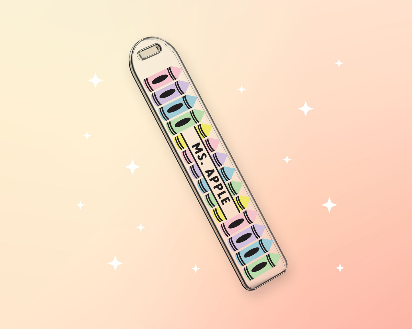 Bookmark SVG | Teacher SVG | Crayon Monogram SVG